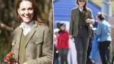 Kate middleton indossa jeans skinny da 70 dollari con giacca di alto valore in scozia