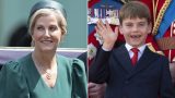 Duchessa Sophie intrattiene il principe Louis durante il Trooping the Colour