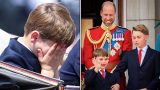 Prince William corregge George in un attimo emozionante dal balcone